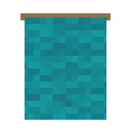 Cyan Banner — wall-mounted