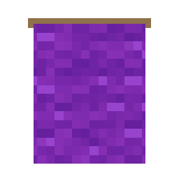 Purple Banner — wall-mounted